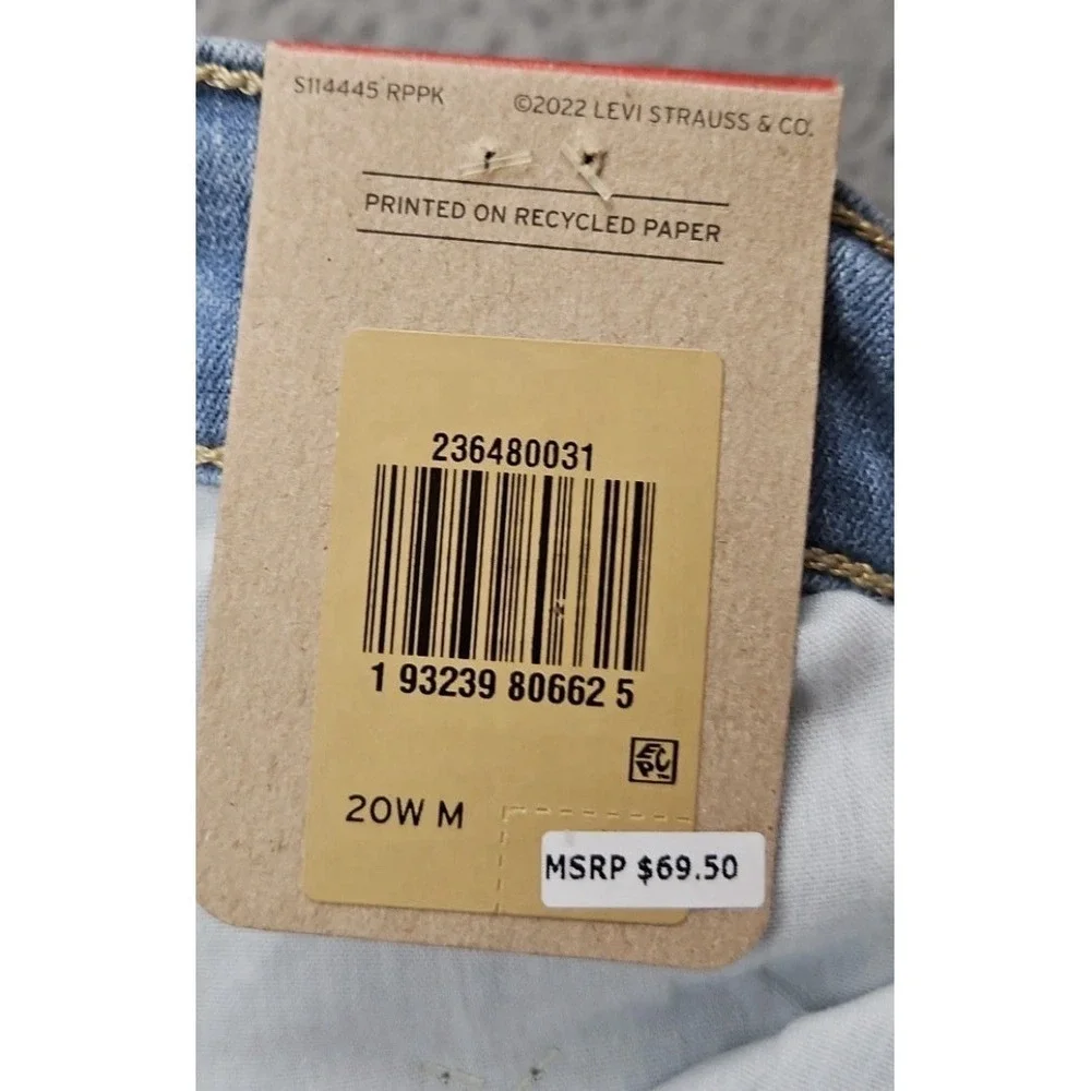 Levis Womens Blue Classic Straight Micros‎ Hyperfit 20W M